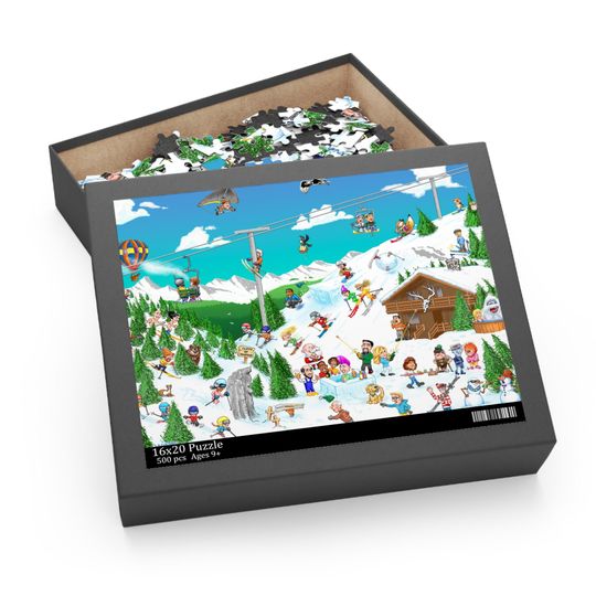 Holiday Fun Ski Mountain Jigsaw Puzzle