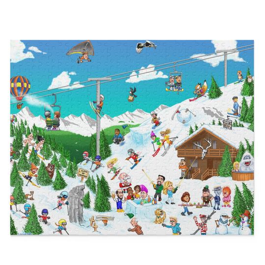 Holiday Fun Ski Mountain Jigsaw Puzzle
