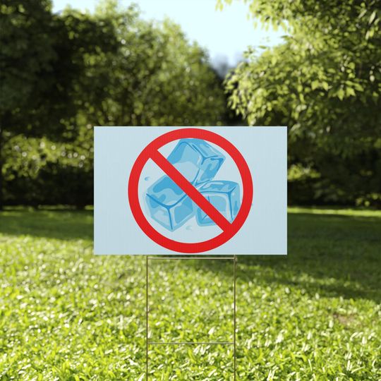 No ICE Symbol Plastic Yard Sign