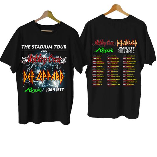 The Stadium Tour 2022, Motley Crue Shirt, Def Leppard, Poison, Joan Jett & The Blackheart