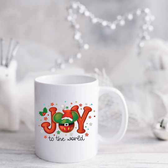Disney Christmas Mug, Christmas Mickey Mouse Mug, Mickey Cup, Disney Coffee Mug