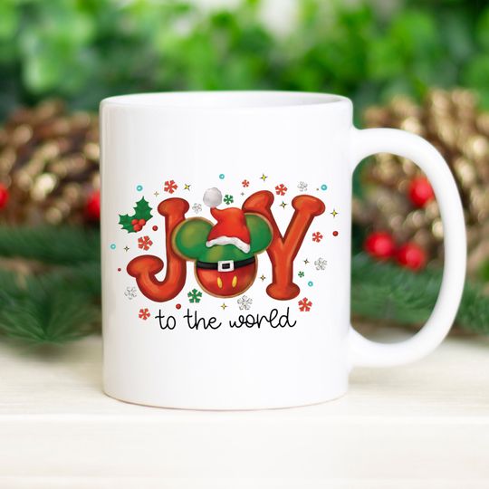 Disney Christmas Mug, Christmas Mickey Mouse Mug, Mickey Cup, Disney Coffee Mug