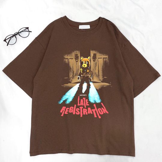Vintage Kanye Wests Late Registration Album T-Shirt, Vintage Kanye West Late Registration 2006 Shirt, Two Sides Kanye West Crewneck