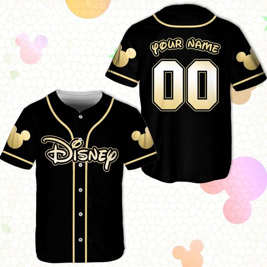 Personalized Disney Baseball Jersey, Custom Name Disney