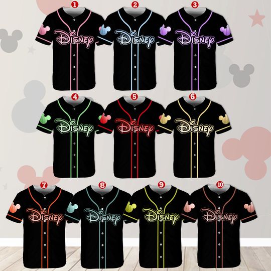 Personalized Disney Baseball Jersey, Custom Name Disney