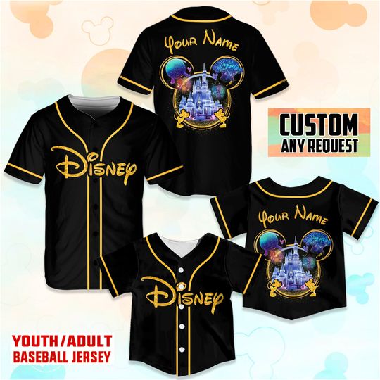 Personalized Disneyy Family Vacation Baseball Jersey, Custom Name Disneyland