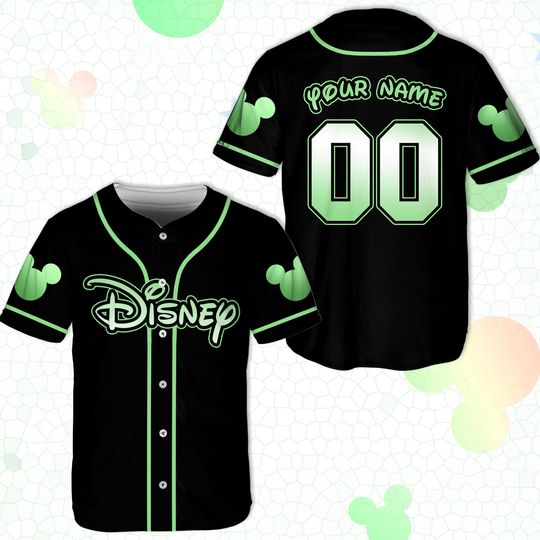 Personalized Disney Baseball Jersey, Custom Name Disney