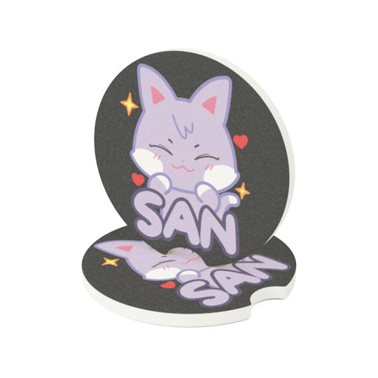 Ateez San Atiny SANdeoki  Soapstone Car Coaster