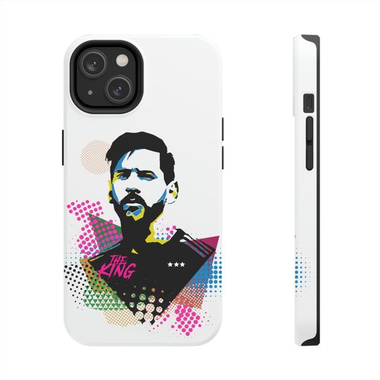 Messi Tough iPhone Case, Aesthetic Football Cover, Gift for Dad