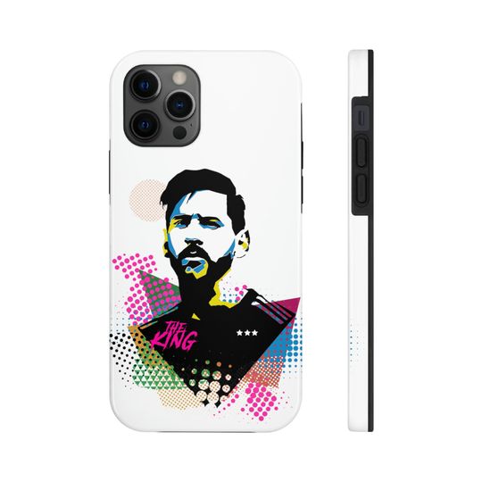 Messi Tough iPhone Case, Aesthetic Football Cover, Gift for Dad
