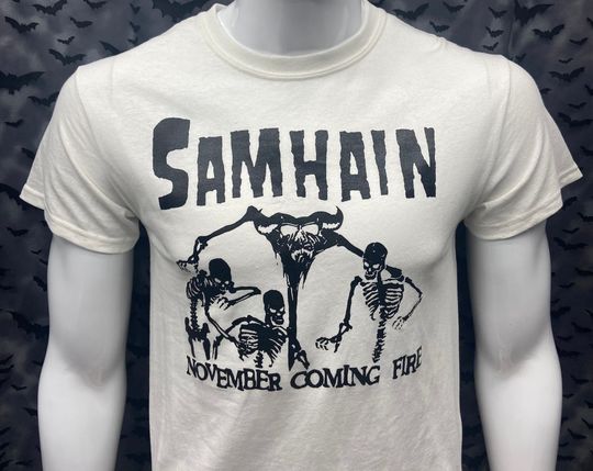 Tshirt Samhain November Coming Fire horror punk Gothic Deathrock Goth