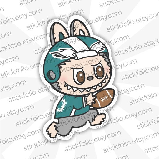Philadelphia Eagles Labubu Sticker