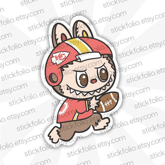 Kansas City Chiefs Labubu Sticker