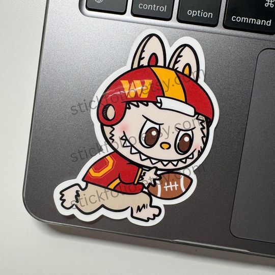 Washington Commanders Labubu Sticker