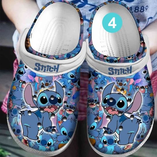 Personalized Lilo Stitch Crocband Clogs, Gift Mothers day