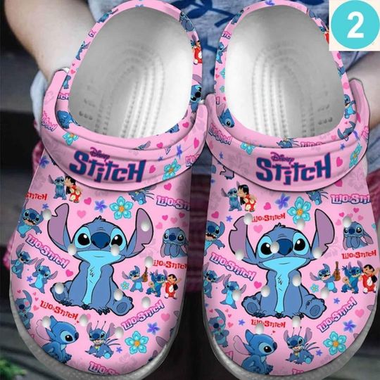 Personalized Lilo Stitch Crocband Clogs, Gift Mothers day