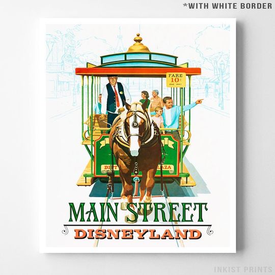 Disneyland Poster, Main Street Print, Disney Gift
