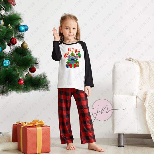 Stitch Disney Christmas Tree Family Pajama Sets