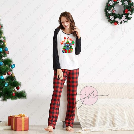 Stitch Disney Christmas Tree Family Pajama Sets