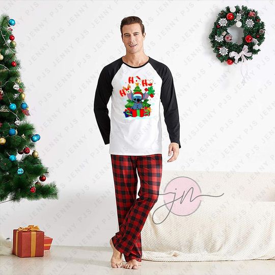 Stitch Disney Christmas Tree Family Pajama Sets