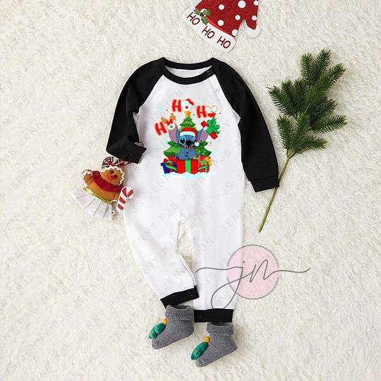 Stitch Disney Christmas Tree Family Pajama Sets