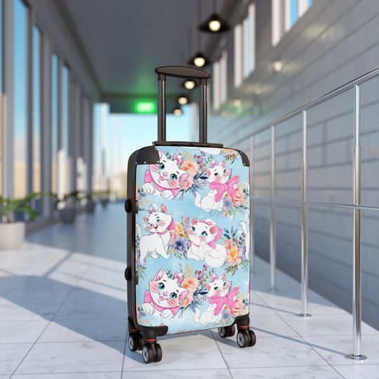 Seamless Marie Aristocats Floral Custom Design Rolling Suitcase