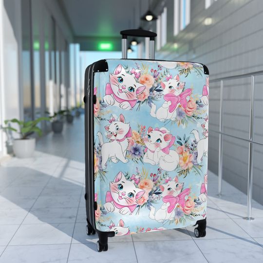 Seamless Marie Aristocats Floral Custom Design Rolling Suitcase