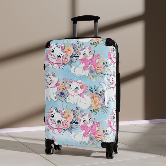 Seamless Marie Aristocats Floral Custom Design Rolling Suitcase