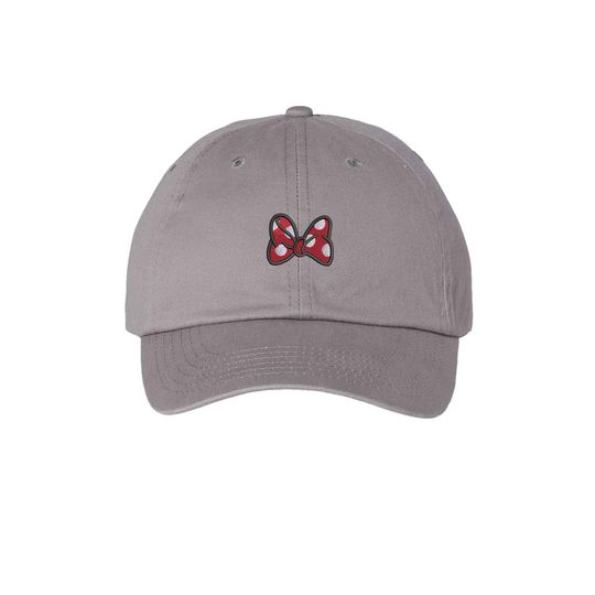 Minnie Mouse Bow embroidered Hat Polka Dot Mouse Bow Magic Kingdom, Disney Trip cap