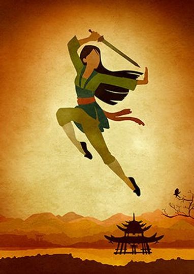 Disney Mulan Minimalist Movie Poster