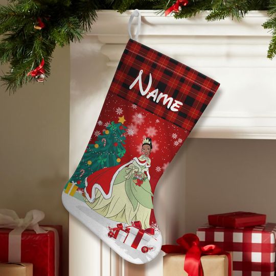 Personalized Princess Stocking With Name, Disney Princess Characters Stocking
