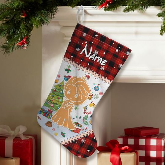 Disney Princess Ginger Bread Stocking, Personalized Princess Stocking With Name