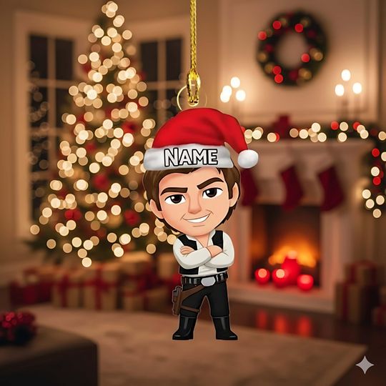 Personalized Hansolo Christmas Ornament, Mandalorian Keepsake 2025