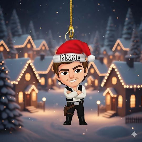 Personalized Hansolo Christmas Ornament, Mandalorian Keepsake 2025