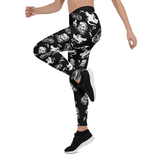 Spooky Graveyard Ghost Leggings