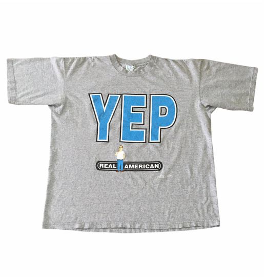 Vintage 90s King of the Hill YEP Real American Hank Hill 1999 Mike Judge T-Shirt