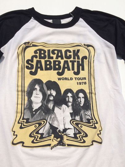 Vintage 80s Black Sabbath Tour Baseball Tee