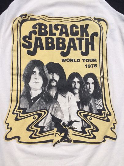 Vintage 80s Black Sabbath Tour Baseball Tee