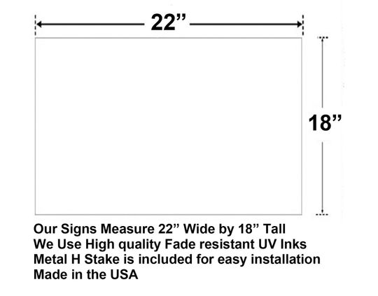 Waving Flag Biden Harris 2024 on Black Election, Democratic Party Yard Sign with Metal H Stake