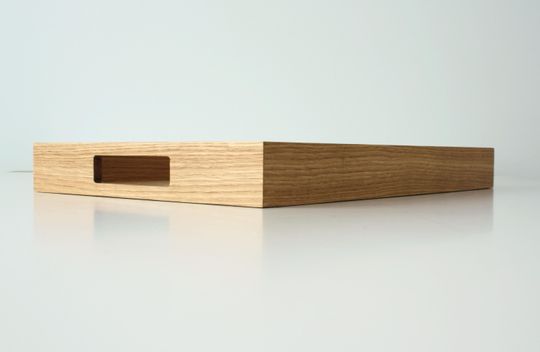 Wooden serving tray. Oak wood tray