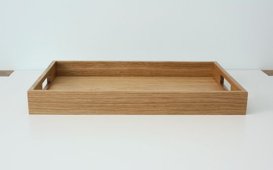 Wooden serving tray. Oak wood tray