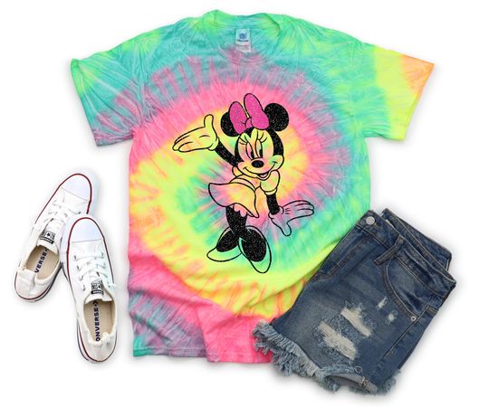 Minnie Mouse Tie Dye Vacation Trip 3D T Shirt