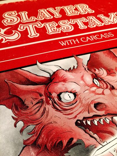 Slayer - 1980s Dungeons & Dragons player's manual gig poster