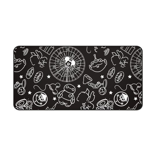 Whimsical Graphic Desk Mat, Fun Desk Accessory, Gift for Students