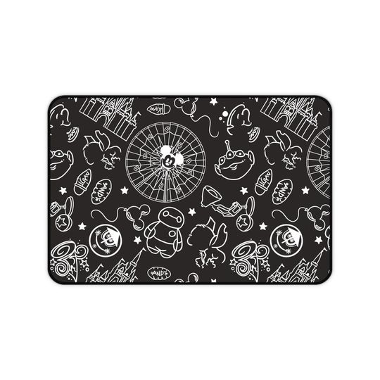 Whimsical Graphic Desk Mat, Fun Desk Accessory, Gift for Students