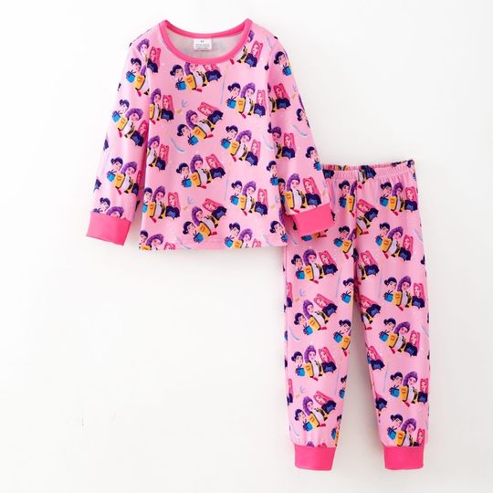KPop Demon Hunters Pink Pajamas Set, Lounge Wear, Rumi Mira Zoey