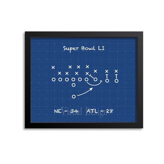 New England Patriots Football Play - Football Art - Football Poster - Sports Art - Football Play Print