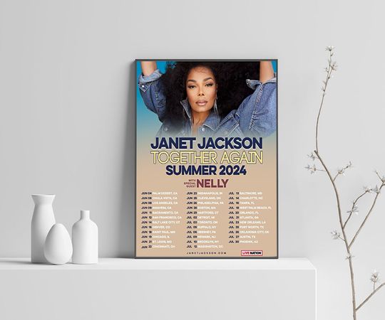 Janet Jackson Together Again Summer Tour 2024 Poster