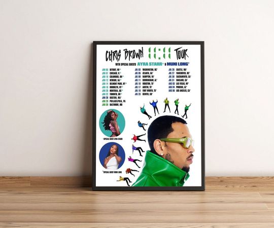 Chris Brown 11 11 Tour 2024 Tour Poster