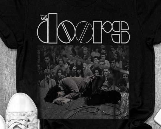 The Doors Jim Morrison Lying On Stage  T-Shirt, Rock T-Shirt